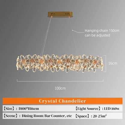 Yuhuaqi Lighting Light Luxury Simple Chandelier Living Room Postmodern Candle Dining Chandelier