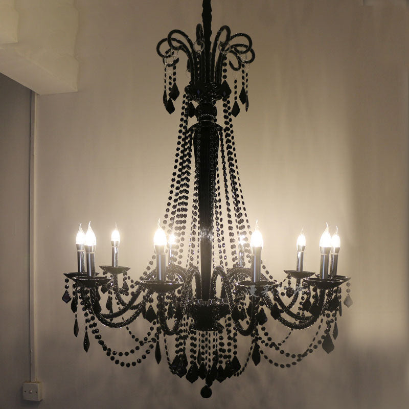 European candle crystal chandelier cafe chandelier