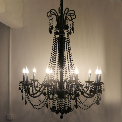 European candle crystal chandelier cafe chandelier