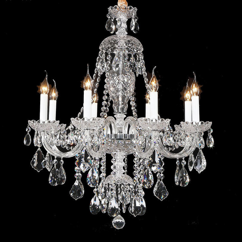 European style candle crystal chandelier coffee living room hotel chandelier