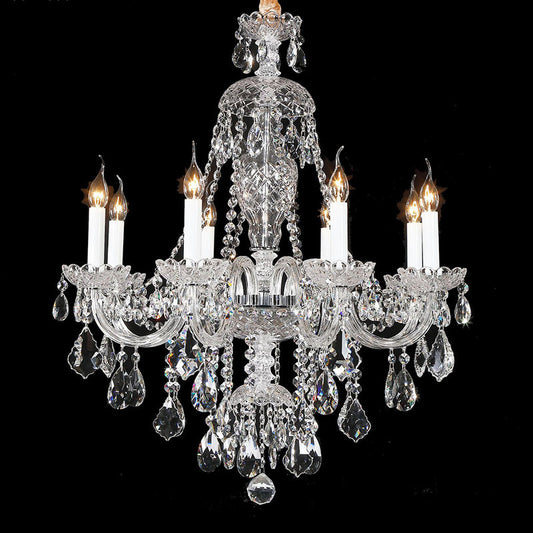 European style candle crystal chandelier coffee living room hotel chandelier