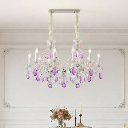Yuhuaqi Lighting European Candle Crystal Chandelier