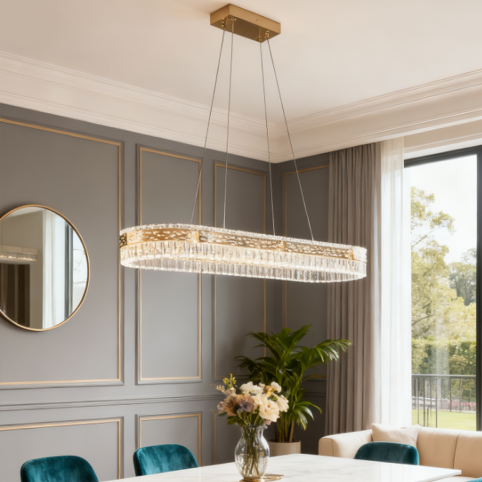 Postmodern simple acrylic dining chandelier
