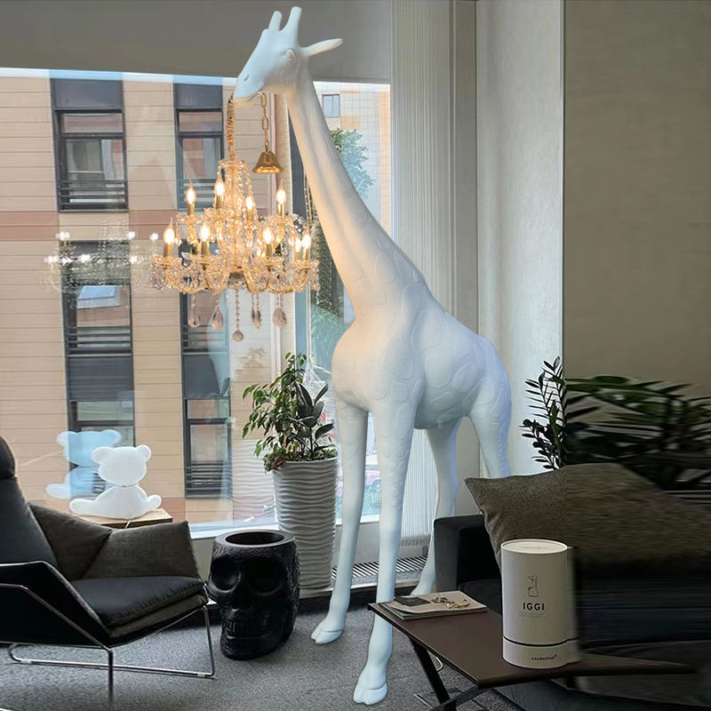 Crystal chandelier, giraffe figurine chandelier, decorative chandelier, resin chandelier