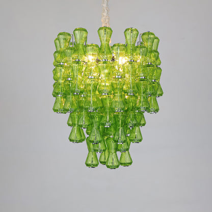 Modern luxury crystal glass chandelier, living room minimalist chandelier