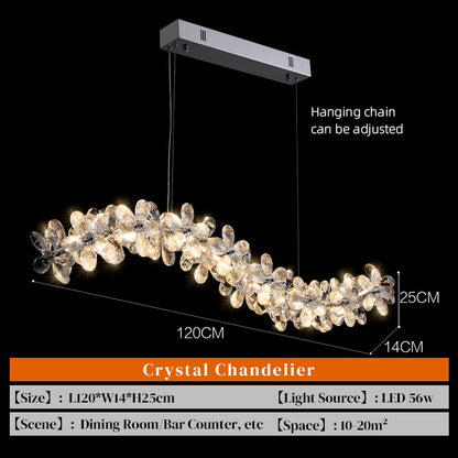 Yuhuaqi Lighting Light Luxury Simple Chandelier Living Room Postmodern Candle Dining Chandelier