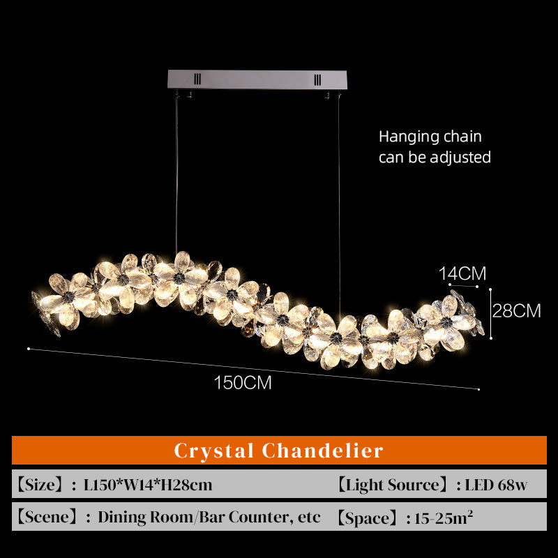 Yuhuaqi Lighting Light Luxury Simple Chandelier Living Room Postmodern Candle Dining Chandelier