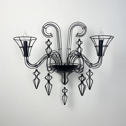 American simple black wall lamp