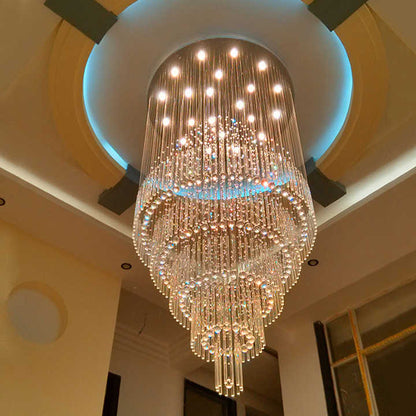 Modern simple light luxury golden crystal ceiling lamp