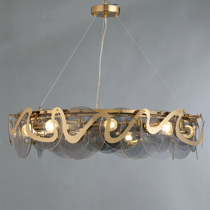 Postmodern glass chandelier modern minimalist style