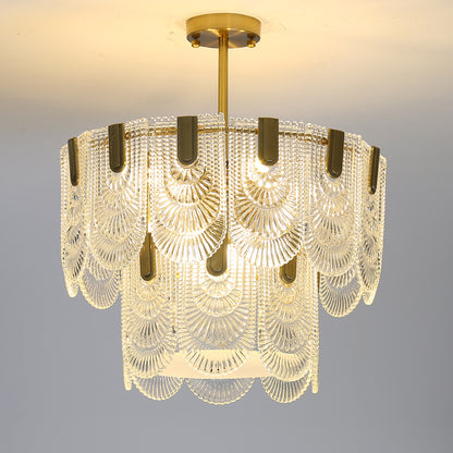Postmodern glass chandelier modern minimalist style