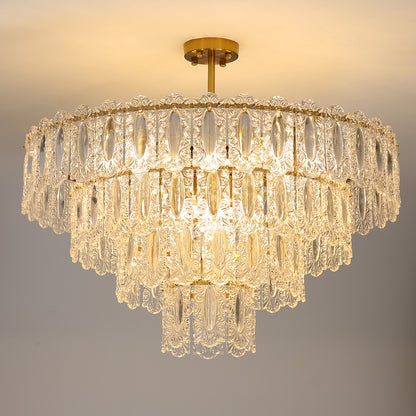 Postmodern glass chandelier modern minimalist style