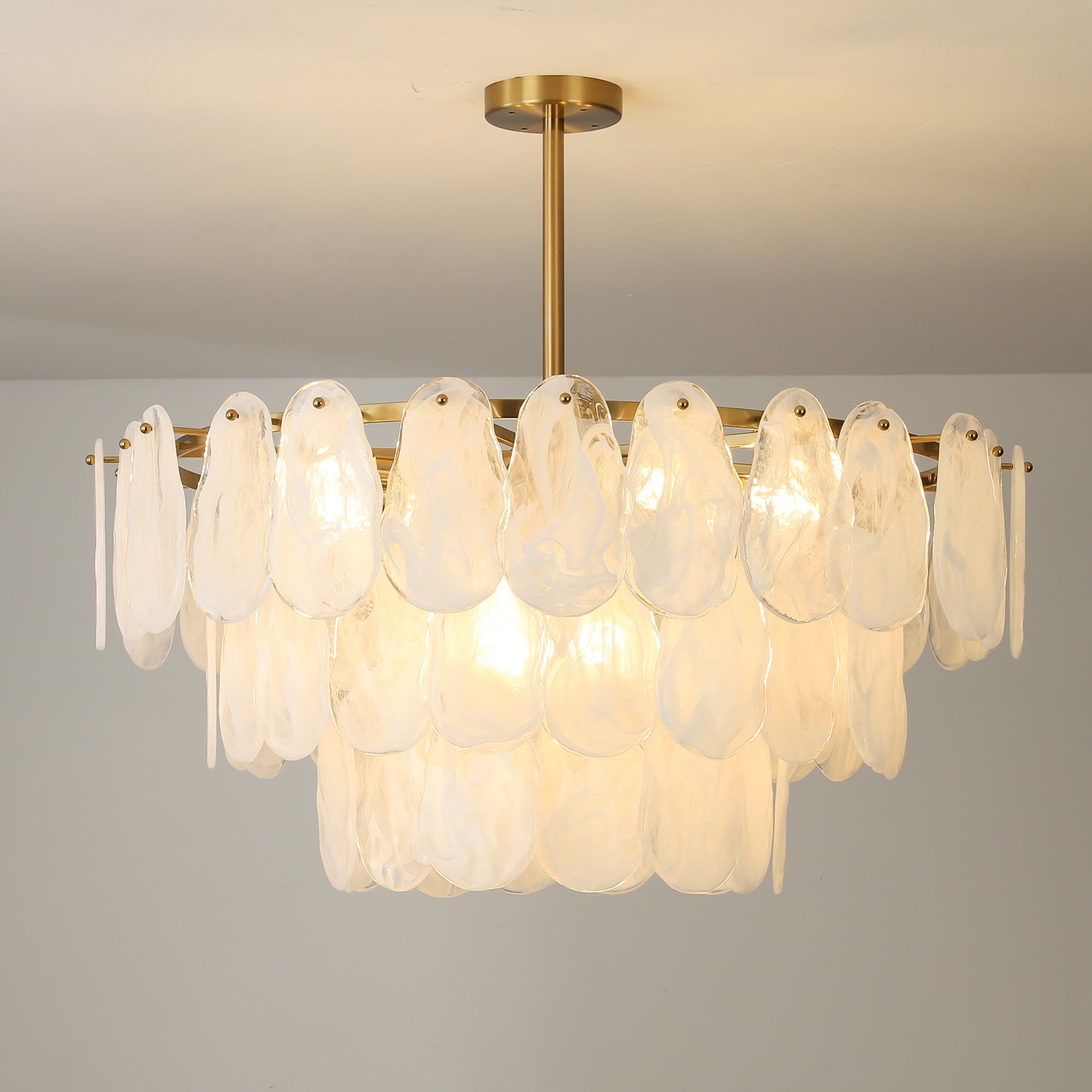 Postmodern glass chandelier modern minimalist style