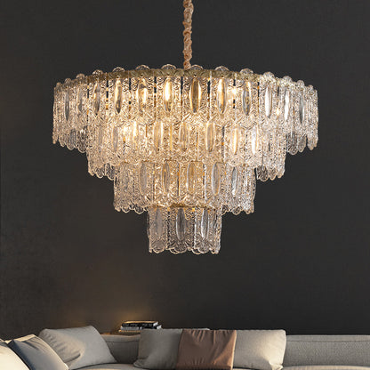 Postmodern glass chandelier, dining room chandelier, hallway chandelier