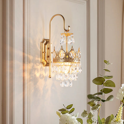 Wrought iron crystal wall lamps, dining room lamps, hallway lamps, living room lamps, coffee shop lamps