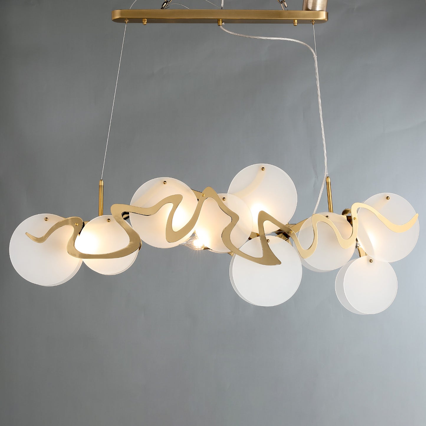 Postmodern glass chandelier modern minimalist style