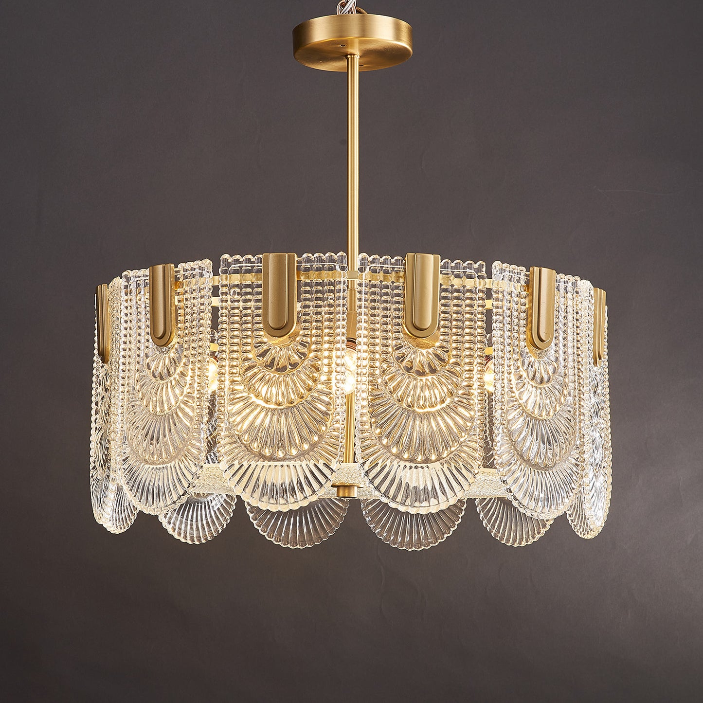 Postmodern glass chandelier modern minimalist style