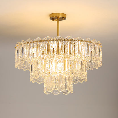 Postmodern glass chandelier modern minimalist style