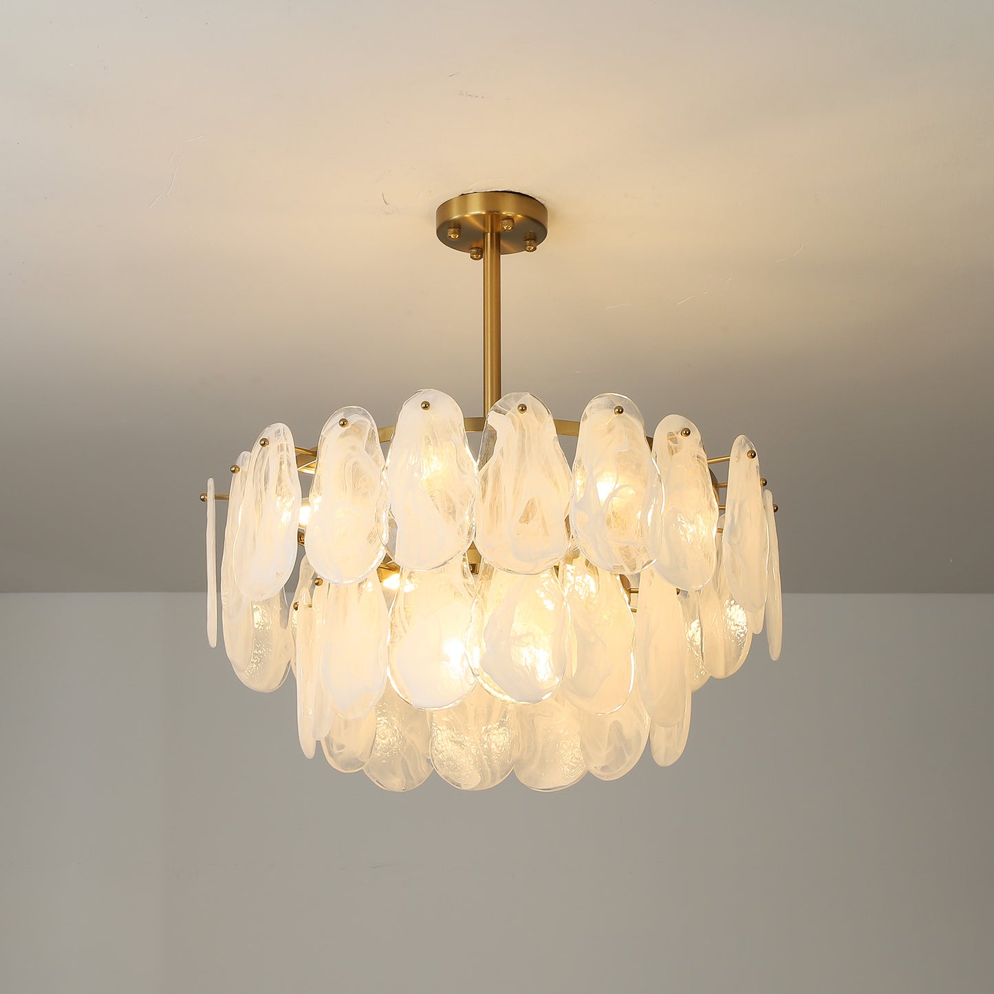 Postmodern glass chandelier modern minimalist style