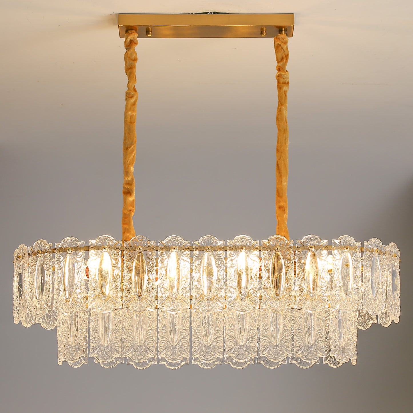 Postmodern glass chandelier modern minimalist style
