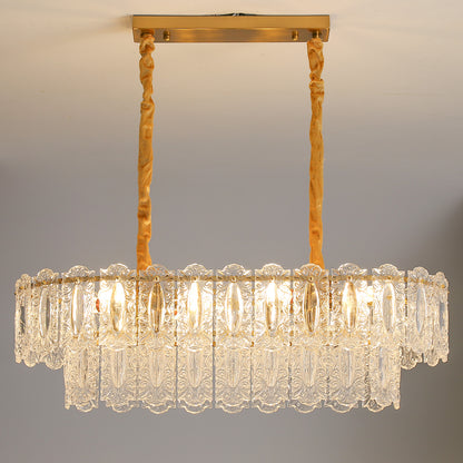 Postmodern glass chandelier modern minimalist style