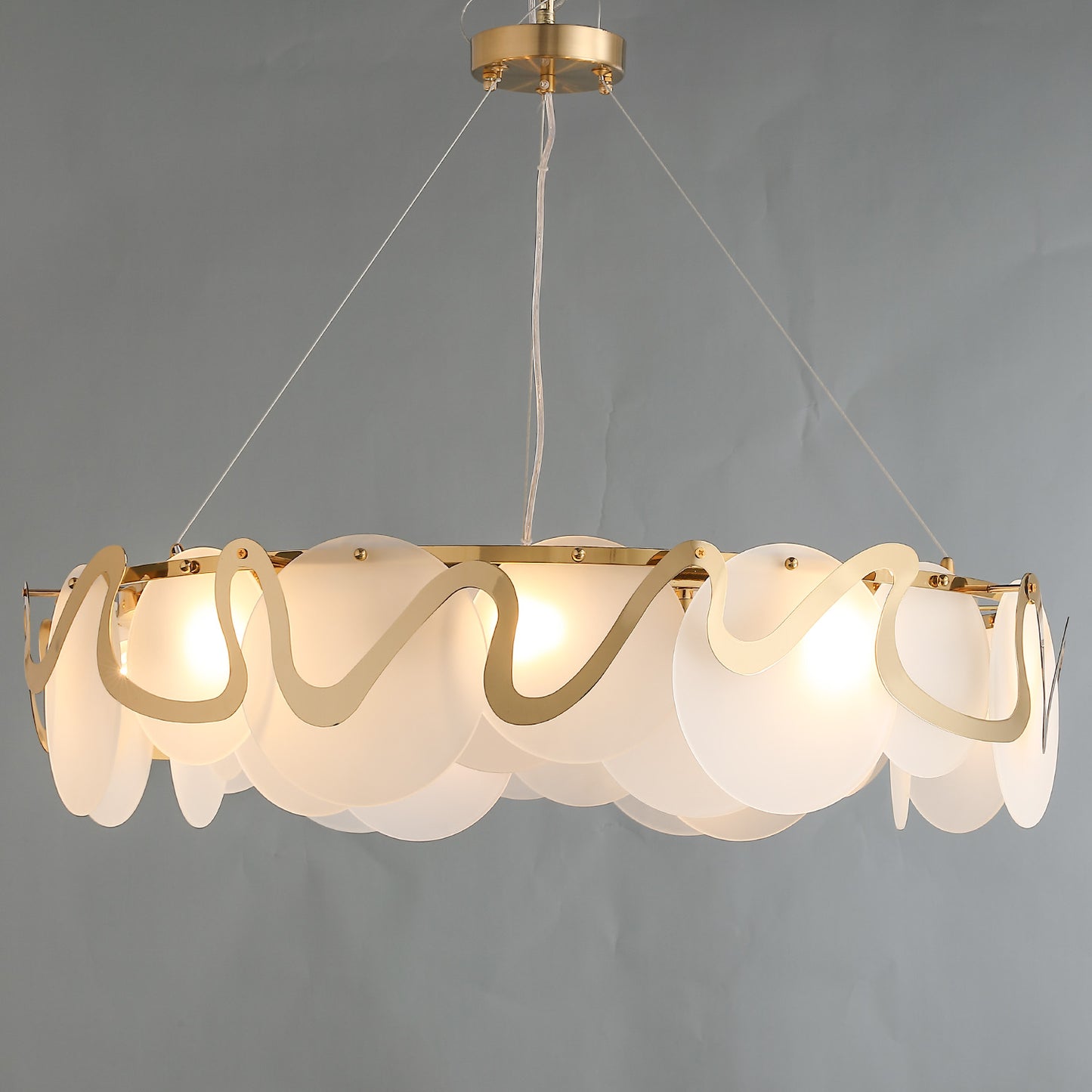 Postmodern glass chandelier modern minimalist style