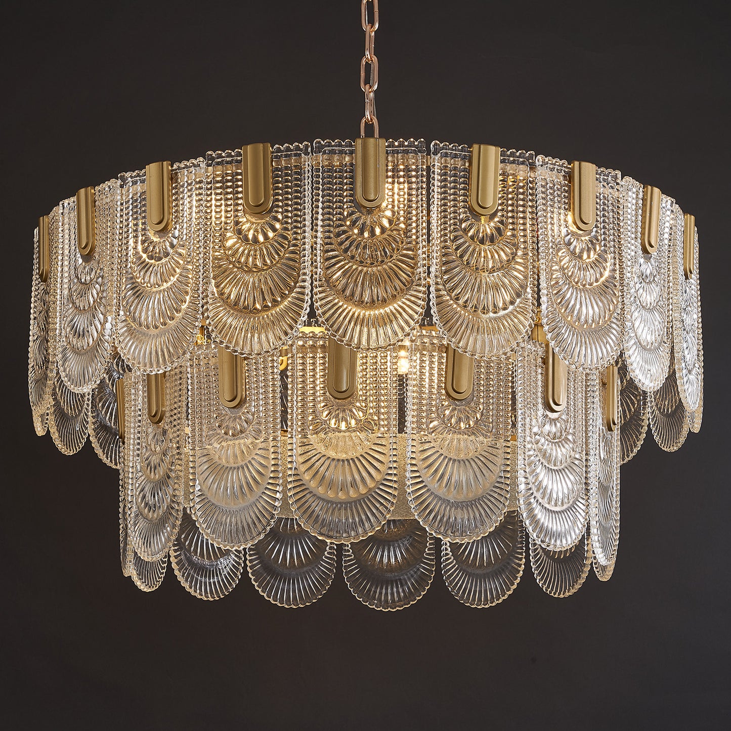 Postmodern glass chandelier modern minimalist style