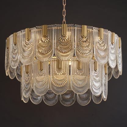 Postmodern glass chandelier modern minimalist style