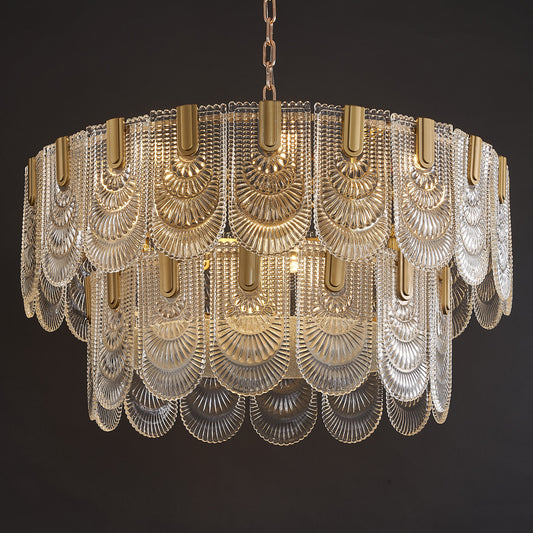 Postmodern glass chandelier modern minimalist style