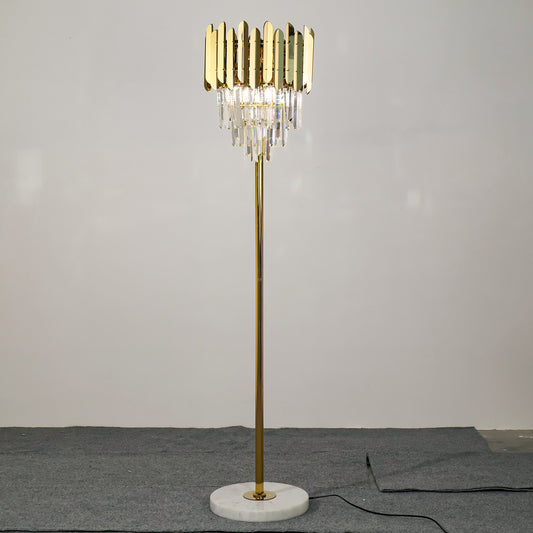 Crystal Floor Lamp — European-Style Crystal Lighting for Living Rooms and Villas — Light Luxury & Minimalist Style