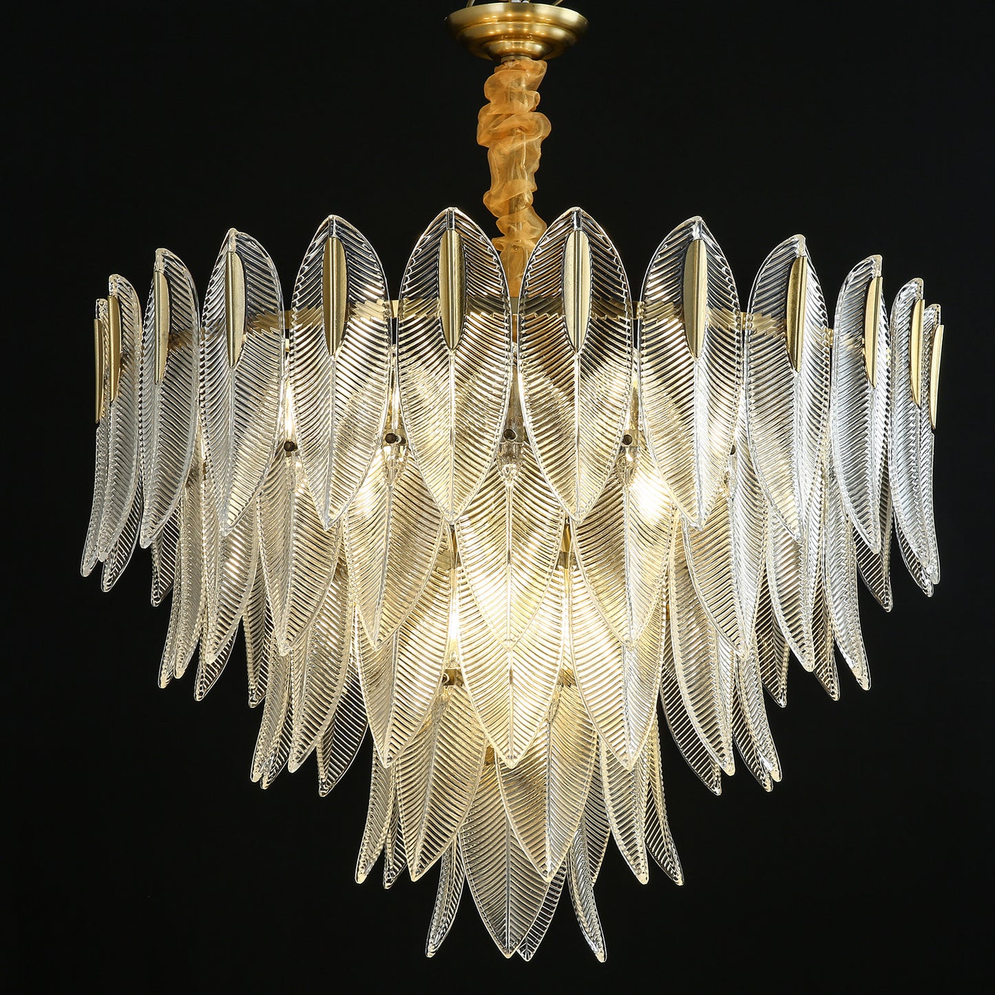 Postmodern glass chandelier modern minimalist style