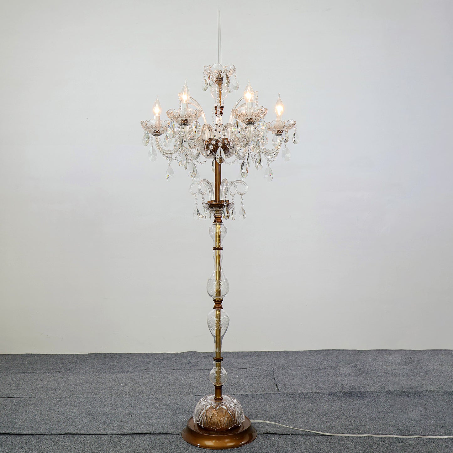 Crystal Floor Lamp | European-Style Crystal Lighting | Living Room Lighting | Villa Lighting