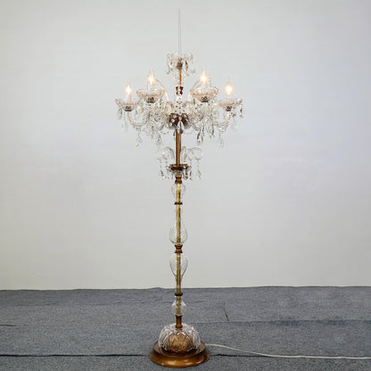 Crystal Floor Lamp | European-Style Crystal Lighting | Living Room Lighting | Villa Lighting