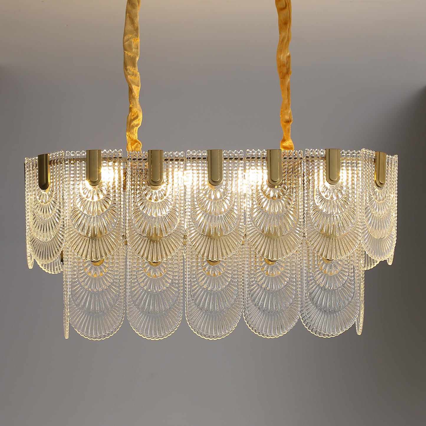 Postmodern glass chandelier modern minimalist style