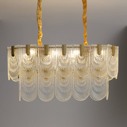 Postmodern glass chandelier modern minimalist style