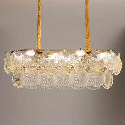 Postmodern glass chandelier modern minimalist style