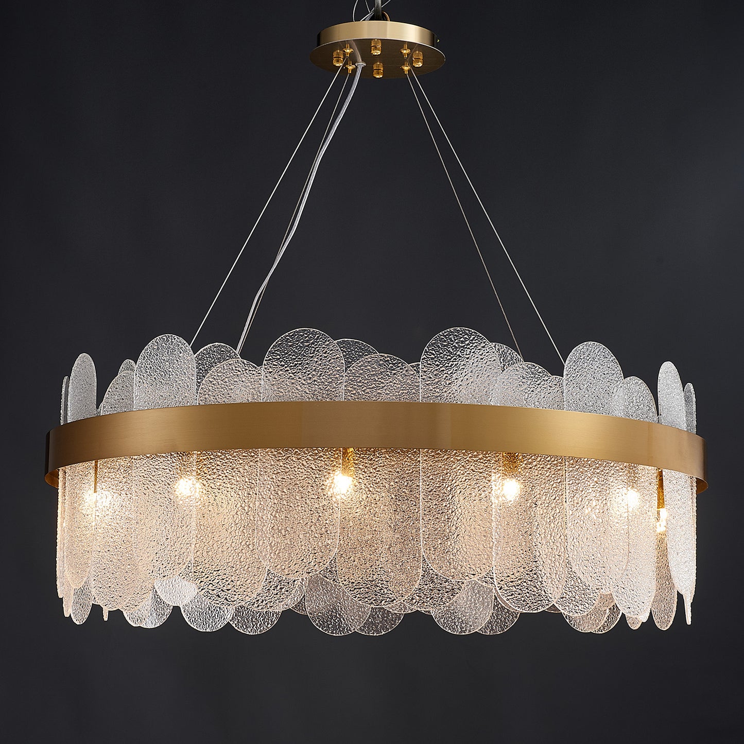 Postmodern glass chandelier modern minimalist style