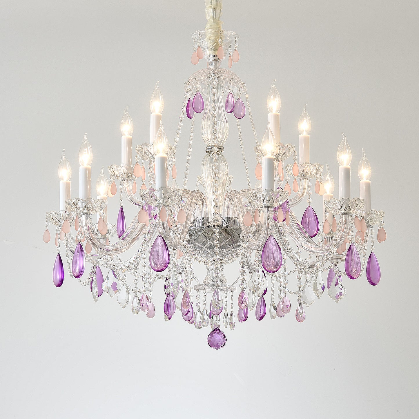 Yuhuaqi Lighting European Candle Crystal Chandelier