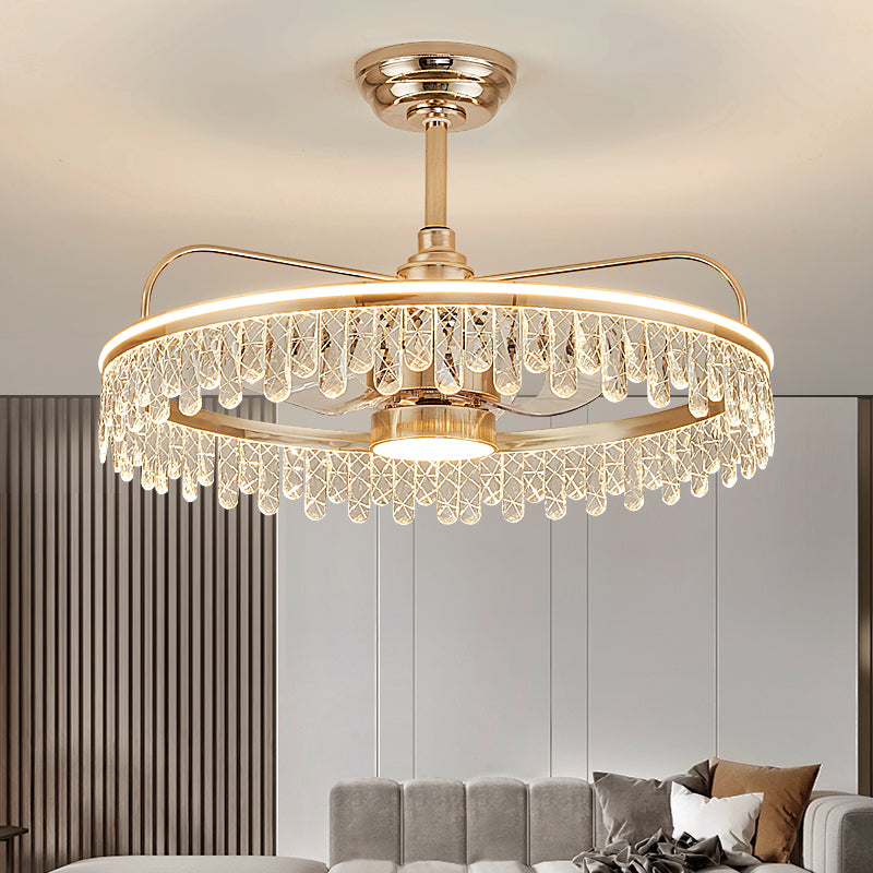 Fan light, dining room light, bedroom light, crystal chandelier.