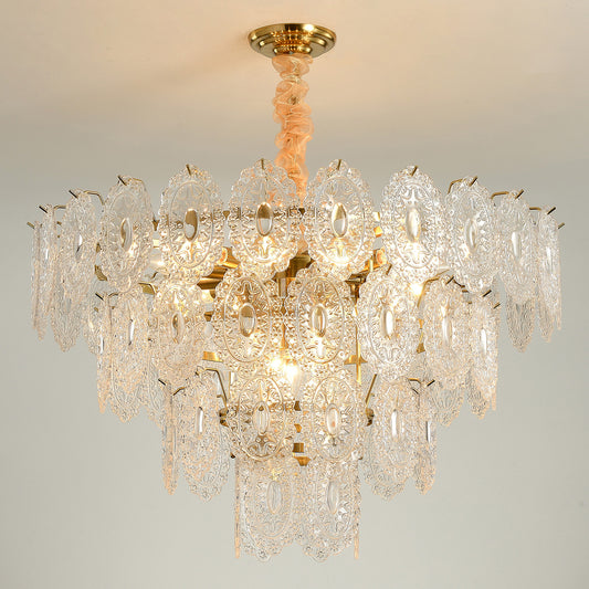 Postmodern glass chandelier modern minimalist style