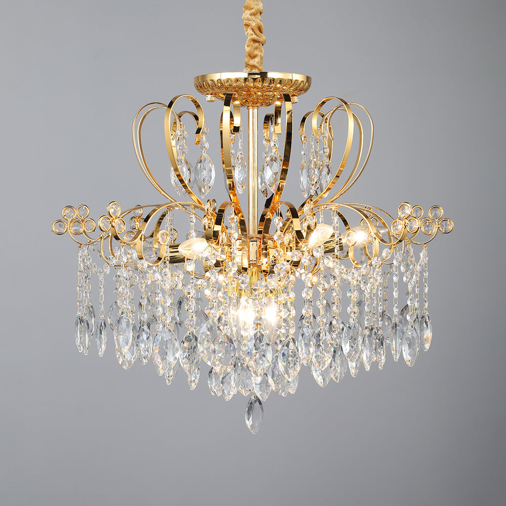 5021Wrought iron candle crystal chandelier