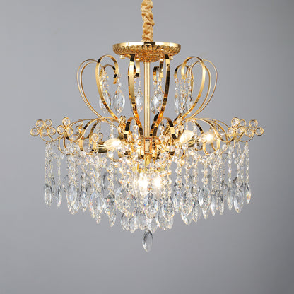 5021Wrought iron candle crystal chandelier