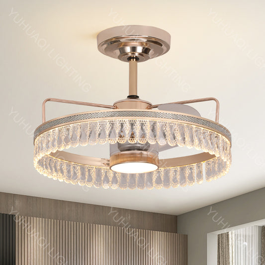 Aluminum Crystal Fan Lamp