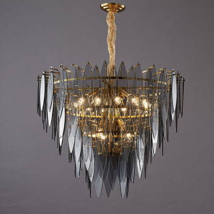 Postmodern glass chandelier modern minimalist style