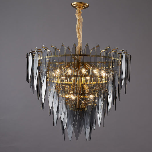 Postmodern glass chandelier modern minimalist style