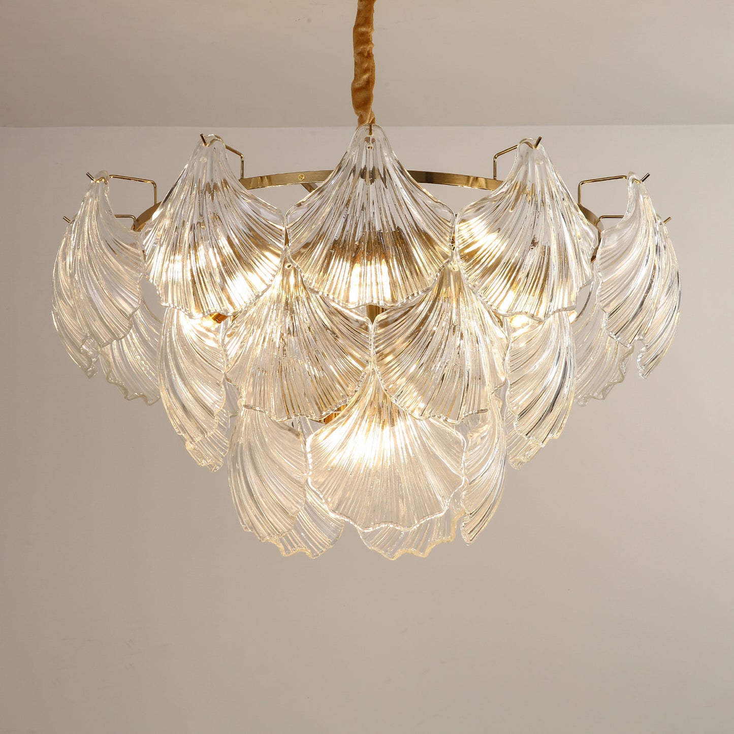 Postmodern glass chandelier modern minimalist style