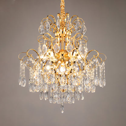 5017Wrought iron candle crystal chandelier