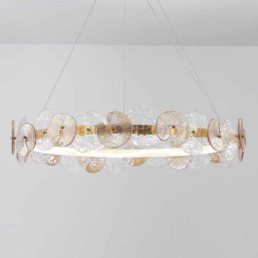 Postmodern glass chandelier modern minimalist style