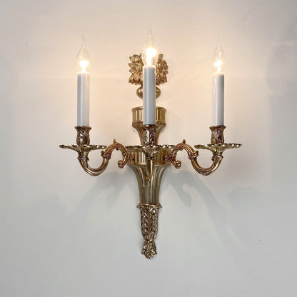 Zinc alloy candle crystal wall lamp hotel villa wall lamp