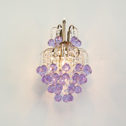 French crystal wall lamp, American style light luxury minimalist living room  European style villa  cozy bedroom  Italian style corridor  bedside wall lamp